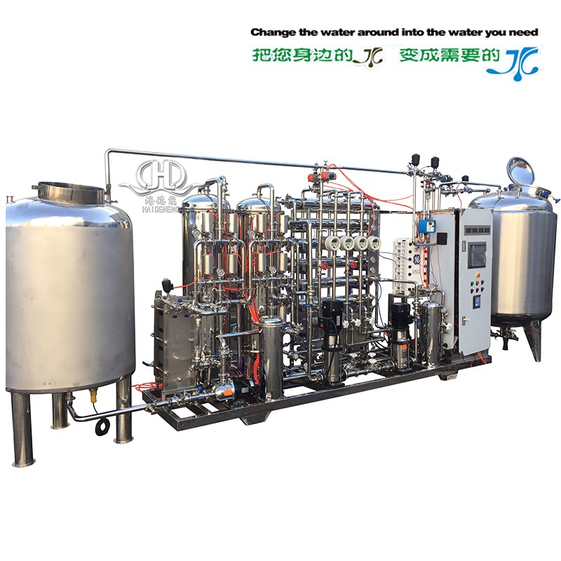 HDNRO-500 automatic two stage reverse osmosis +EDI ultrapure water equipment