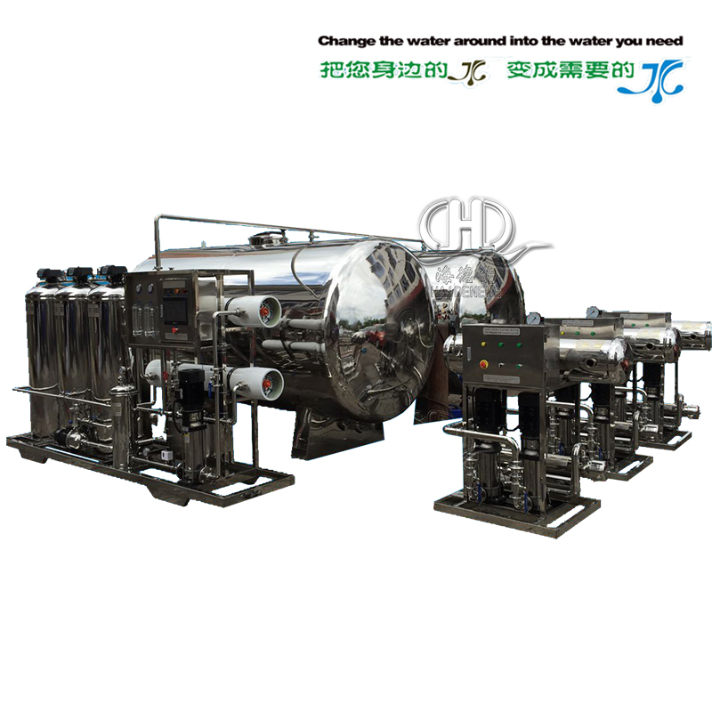 Hdnro-2000 automatic direct drinking water equipment with softening reverse osmosis and frequency conversion constant pressure water supply system