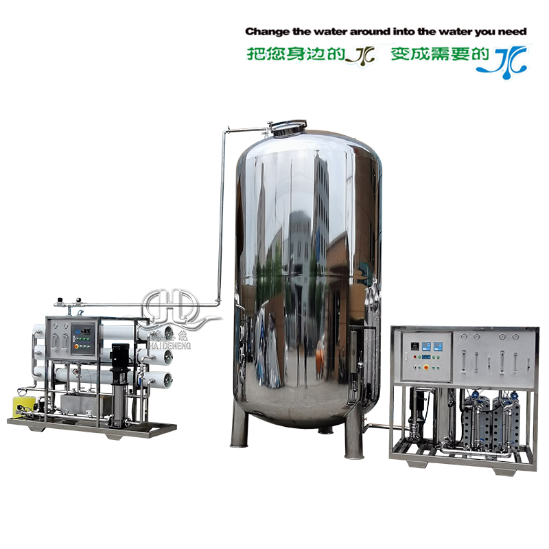 6吨全自动反渗透+EDI超纯水设备带10吨水箱 6吨全自动反渗透+EDI超纯水设备带10吨水箱